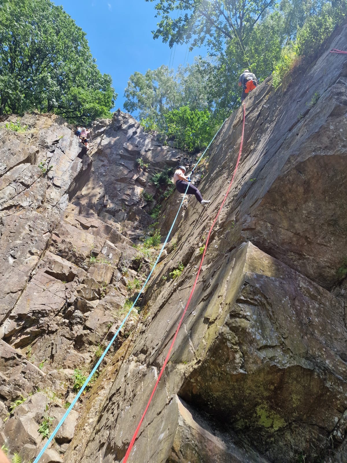 Klettertraining am Naturfels